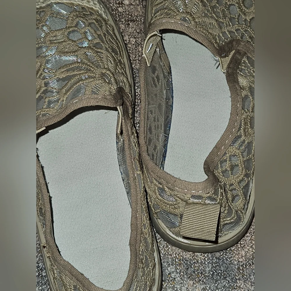 💵3/$20 Bundle 3 Specially MarkPretty Lace Apricot Slip on  Flat Sneaker SZ 7.5 - Picture 9 of 10